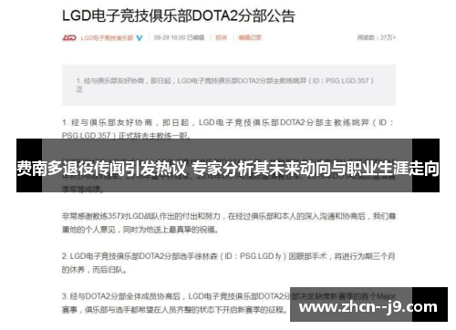 费南多退役传闻引发热议 专家分析其未来动向与职业生涯走向