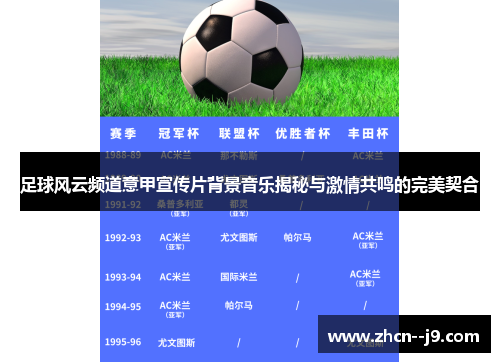 足球风云频道意甲宣传片背景音乐揭秘与激情共鸣的完美契合 足球风云频道意甲宣传片背景音乐揭秘与激情共鸣的完美契合